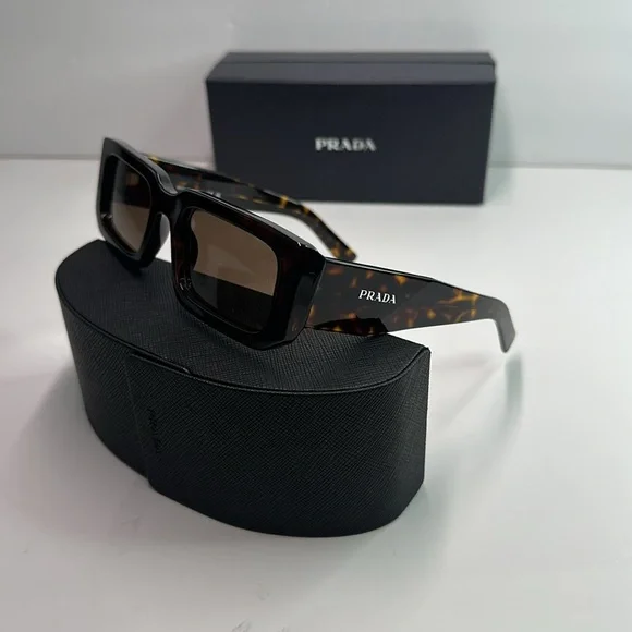Prada PR06YS Brown Sunglasses with Bold Frames and UV  display picture 3
